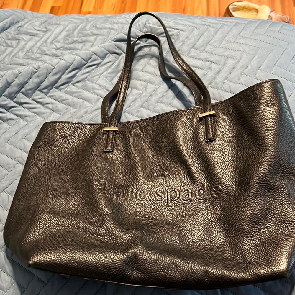 Kate spade leather black tote